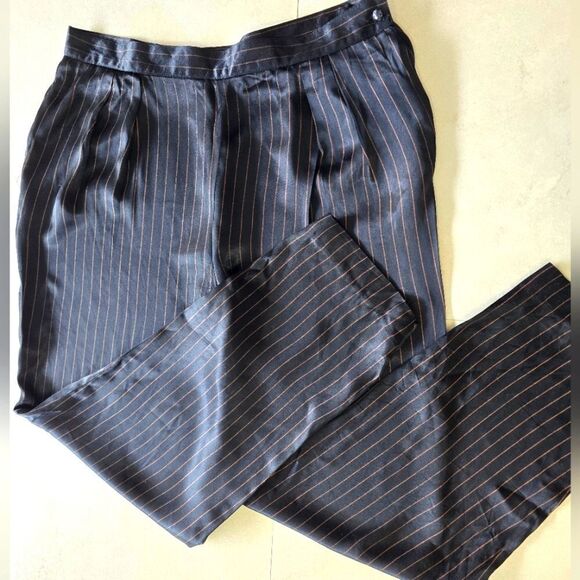 Black Pinstripe Women's Pants - Picture 6 of 13